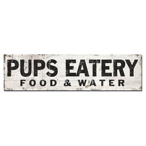 Dog Sign Pups Eatery Pet Sign Metal Sign Home And Etsy Dog Signs