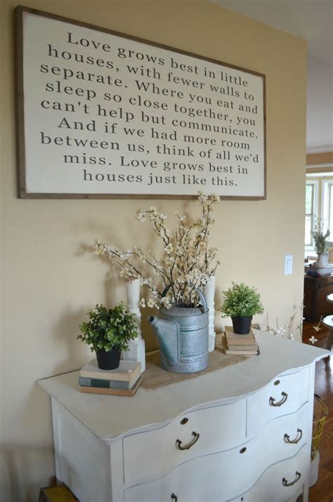 Love Grows Best In Little Houses Sign Dining Room Walls