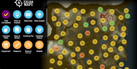 Une Carte Interactive Dhyrule Pour The Legend Of Zelda Breath Of The