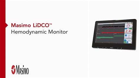 Masimo Lidco™ Hemodynamic Monitoring System Youtube