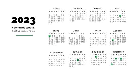 Calendario Laboral 2023 Todos Los Festivos Antes Y Después De Semana