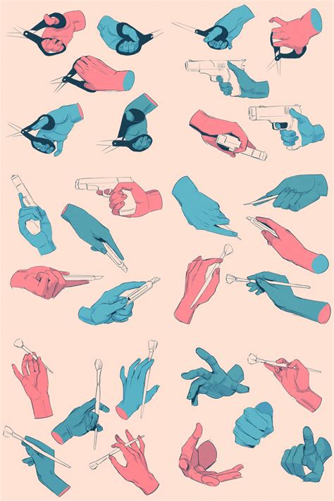 I Chuck My Stuff Here • Hand Studies I Used This Pack Of References For