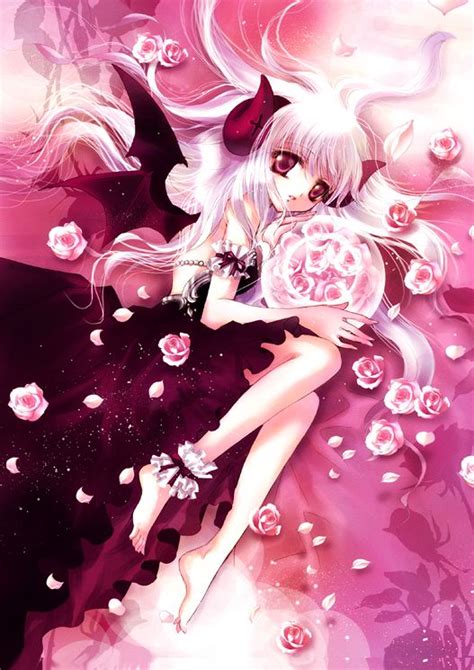Pink Hair Anime Girl With Devil Horns