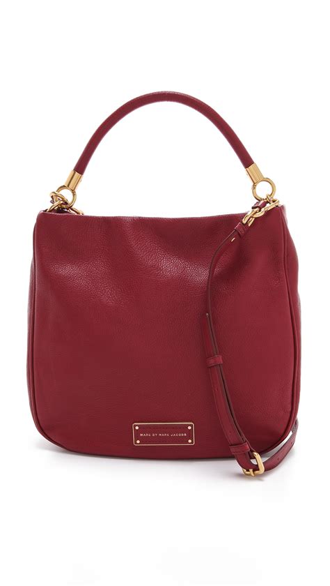 Lyst Marc By Marc Jacobs Leather Hobo Bag In Red