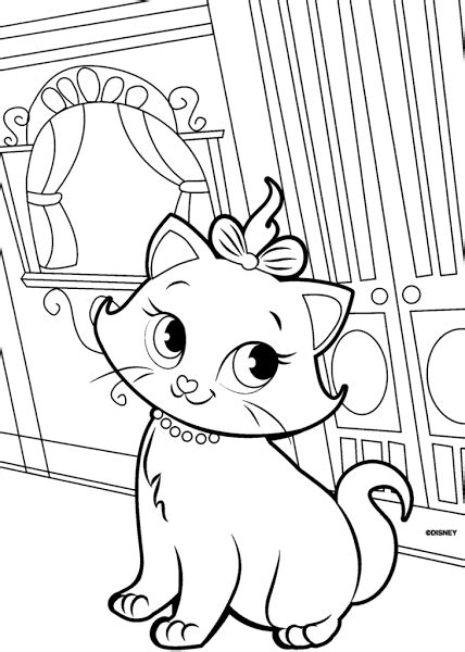 Princess Cat Coloring Pages At Getdrawings Free Download