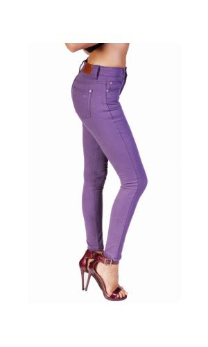 Bullet Blues Lady Slim High Waist Eggplant Skinny Jeans Made In Usa