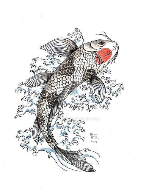 Japanese Koi Fish Tattoo Sketch Koi Tattoo Bleistift Kati Kolny Art
