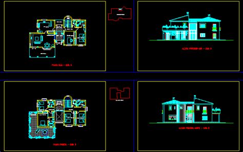 Villa Plans 2d Dwg Plan For Autocad Designs Cad