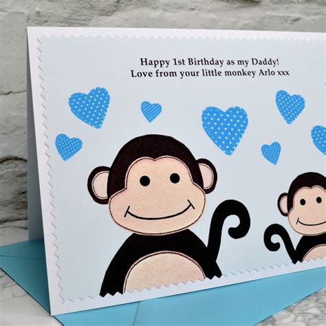 Personalised Birthday Card From Your Little Monkey By Jenny Arnott