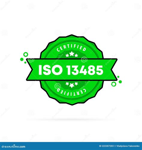 Iso 13485 Stamp Vector Iso 13485 Badge Icon Certified Badge Logo
