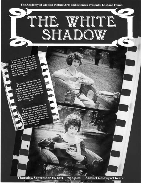 The White Shadow 1924 Filmaffinity