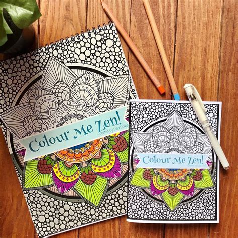 Colour Me Zen Adult Coloring Book Mandala Patterns Zen Etsy