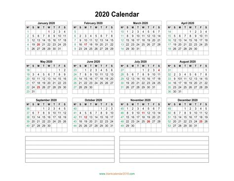 Blank Fill In Calendar 2020 Calendar Inspiration Design