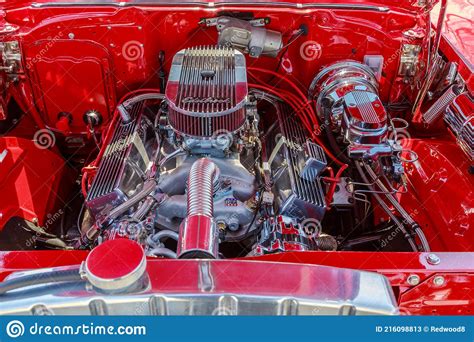 Classic Muscle Car Custom Vintage Engine Editorial Stock Photo Image