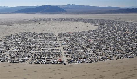 An Aerial View Of The Burning Man 2014 Caravansary Arts And Music