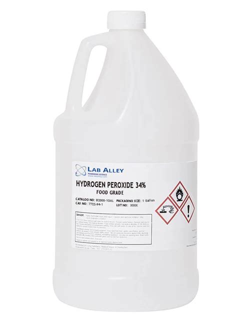 Buy 35 Food Grade Hydrogen Peroxide 1 Gallon 60 4 Gallon 160 Lab Alley Food Grade