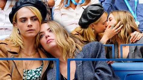 Cara Delevingne And Girlfriend Ashley Benson Kiss On Us Open Date