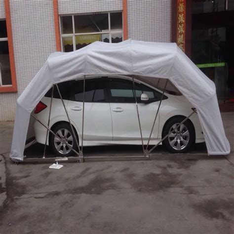 Garage Rain Cover Protect Steel Frame Retractable Folding Garage Car
