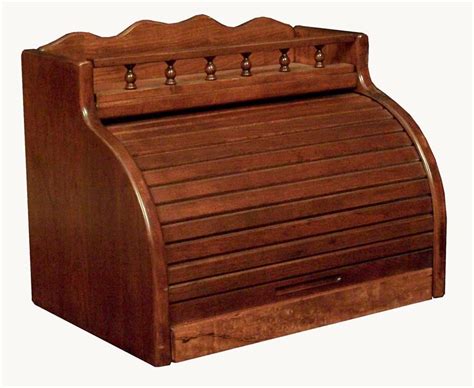 If you want the authentic feeling of having a classic wooden breadbox, you can build one yourself with only wood and a few simple tools. Amish Roll Top Bread Box with Spice Storage Rail in 2020 | Spice storage, Bread boxes, Furniture ...