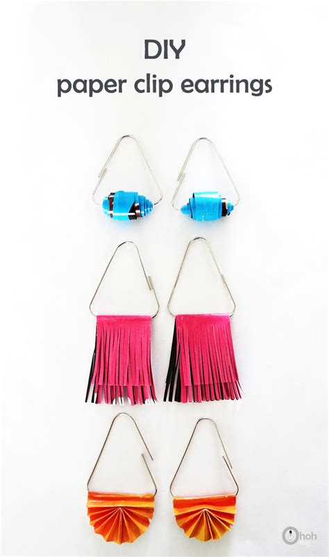 How To Make Paper Clip Earrings Ohoh Deco
