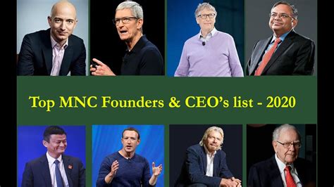 Top Mnc Chairmen Founders And Ceos List 2020 Top Business Tycoons