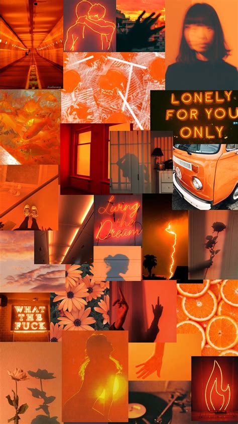 33 Neon Orange Aesthetic Wallpapers WallpaperSafari Com