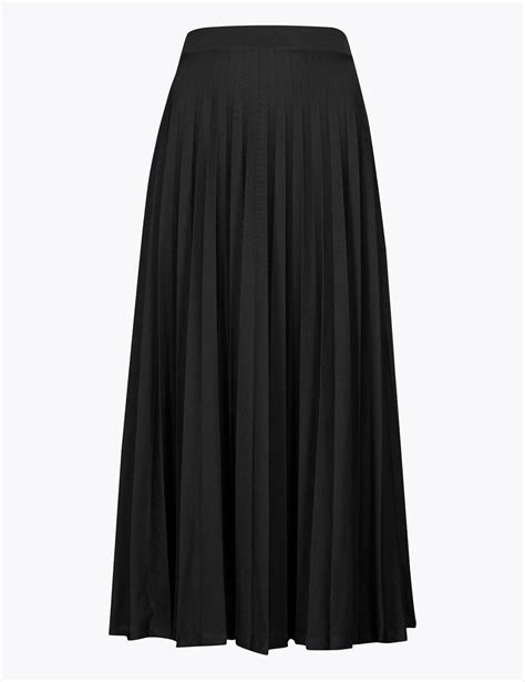 Jersey Pleated Midi Skirt Mands Collection Mands