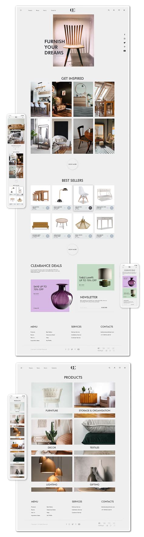 Furnish your dreams | Furniture Online Store UI /UX on Behance