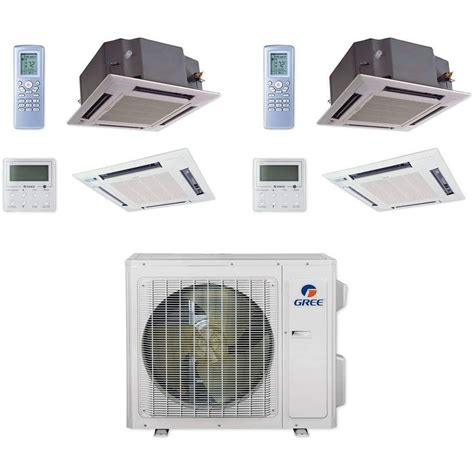 Gree Multi24ccas204 24 000 Btu Multi21 Dual Zone Ceiling Cassette Mini Split Air Conditioner