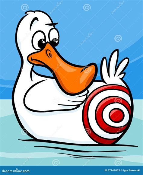 Sitting Duck Saying Cartoon Illustration Stock Vector Illustration Of