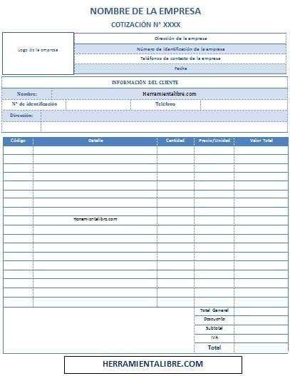 ᐈ Descargar Formato de Cotizacion Word y Excel Gratis