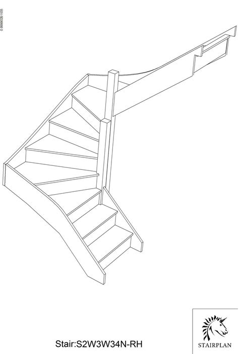 Tradestairs Rh Double Winder Staircase Plans2 Winder Staircase