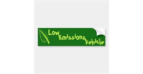 Low Emissions Vehicle Bumper Sticker Zazzle