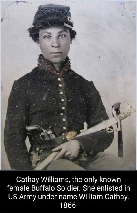at cathay williams the only known female buffalo soldier she enlisted in us army under name
