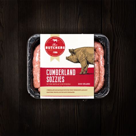 Diseño Finalista De Mark Boneman Sausages Packaging Product Label