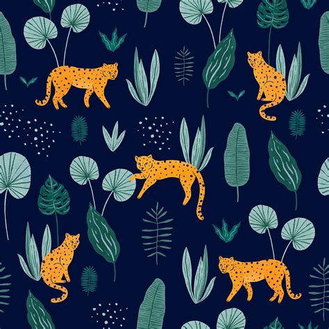 Jungle Pattern on Behance | Jungle pattern, Animal prints pattern, Pattern art
