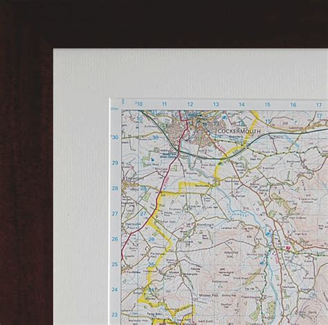 Map Works Framed Ordnance Survey Customised Maps Centred On Your