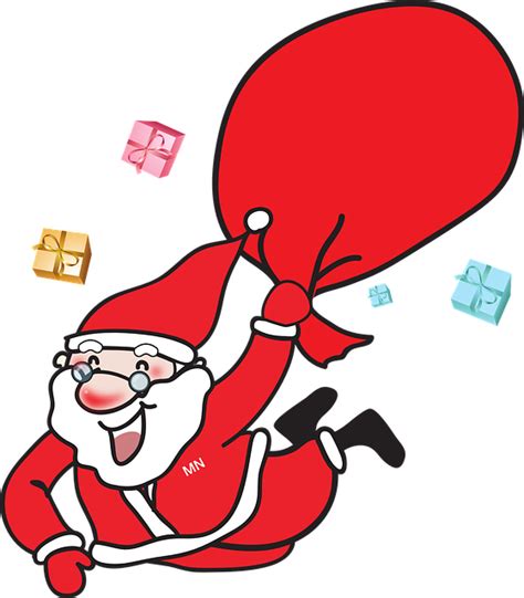 Santa Claus Kerstmis Geschenk De Gratis Vectorafbeelding Op Pixabay