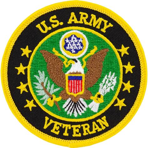 Army Veteran Round Patch Usamm