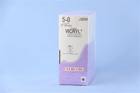 Suture 5 0 Vicryl Violet Braided 27″ With Rb 1 Needle Medical Mart