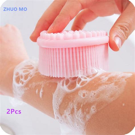 2pcs Creative Silicone Scalp Shower Massage Brush Bath Brushes Soft Body Massager Washing Comb