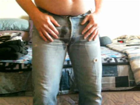 Pissing My Tight Worn Blue Levis Jeans