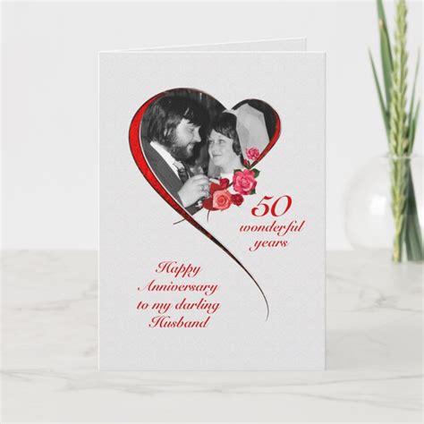 Romantic 50th Wedding Anniversary For Husband Card Au