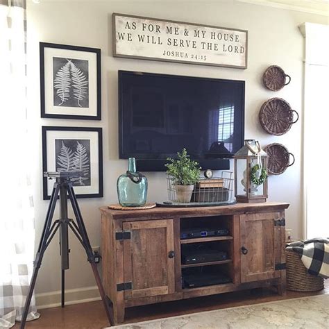 Like The Wood Color Of Tv Stand Wall Decor Living Room Rustic Wall