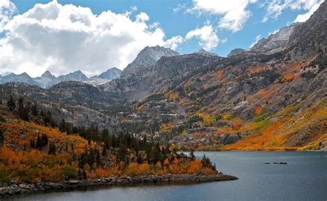 Lake Sabrina Surrounded By Fall Colors