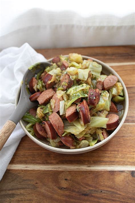 I think the original recipe was by jeff smith (the frugal gourmet). Instant Pot Kielbasa and Cabbage - Yellow Glass Dish | Keto, GF, THM-S