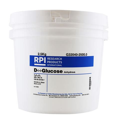 G32040 25000 D Glucose Dextrose Anhydrous Usp Grade 25
