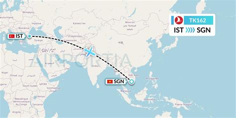 Tk162 Flight Status Turkish Airlines Istanbul To Ho Chi Minh City Thy162