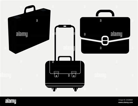 A Simple Vector Illustration Set Of Business Briefcases Stock Vector