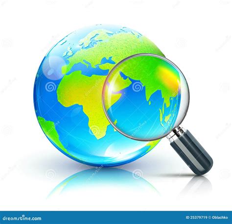 Global Search Concept Stock Vector Illustration Of Icon 25379719